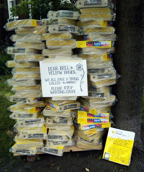 recycling the yellow pages