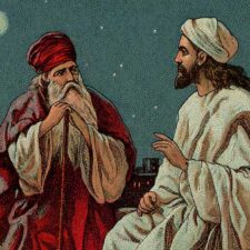 Jesus with Nicodemus on being born again