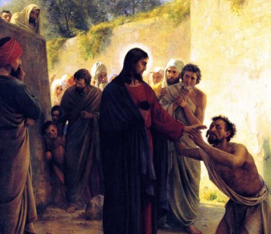 Jesus heals blind man