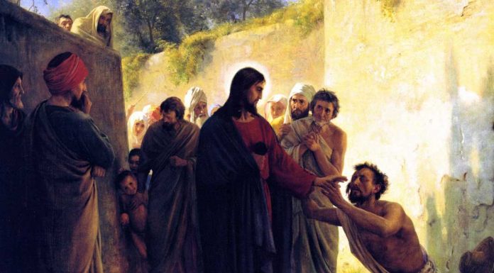 Jesus heals blind man